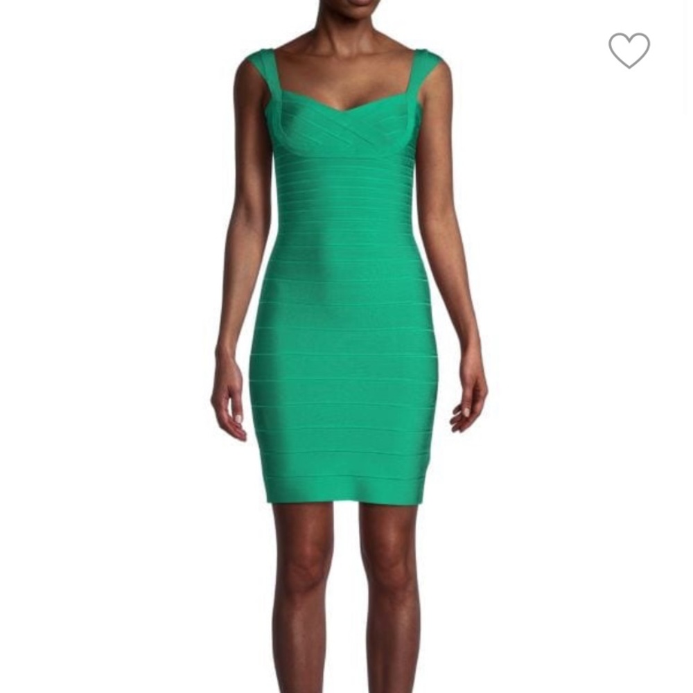 NWT Herve Leger Sweetheart Neckline Banded Mini Bodycon Dress